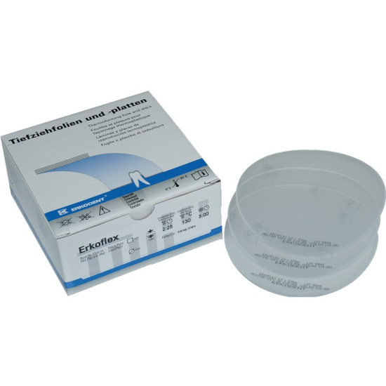 DISCHI ERKOFLEX 1MM D.120MM 20PZ 581210 TRASPARENTE DISCHI TERMOPLASTICI 011335 